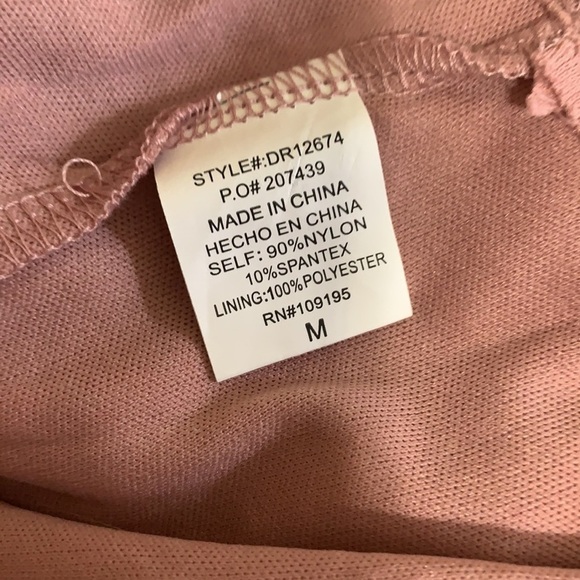 NWT LOVE J Rusty Rose Lace Bodycon Dress size M - Picture 8 of 8